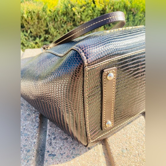 Dooney & Bourke Python Embossed Leather Tote - Picture 8 of 11